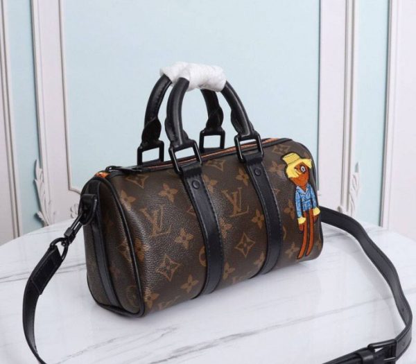 Replica Louis Vuitton Monogram Canvas Mens Zoooom With Friends Nano Keepall Travel Bag