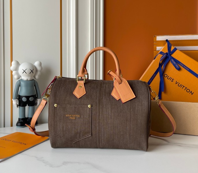 Genuine LV Denim Speedy 30 Replica Bags 1:1 Mirror